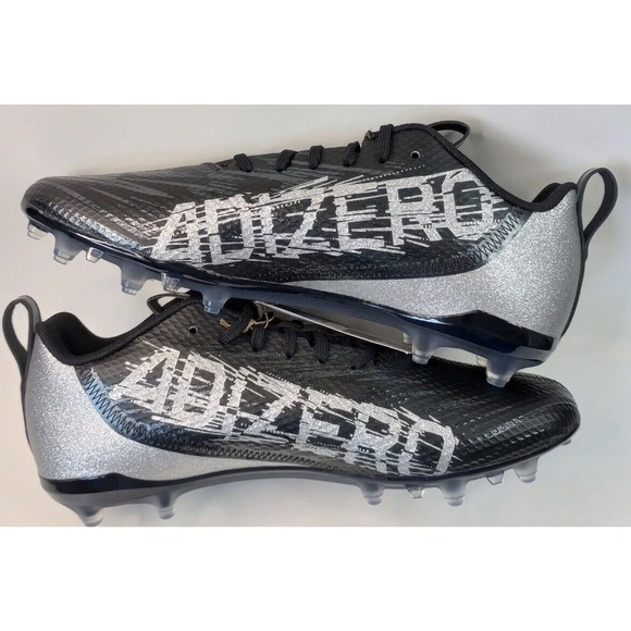Adidas Adizero Black Gray Spark NFL Football Cleats GV9085 Mens 10 NEW Fast Ship main image 6